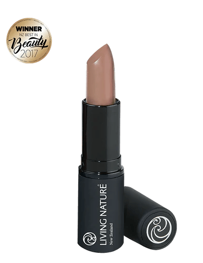 LIVING NATURE LIPSTICK - SANDSTONE Be cool and collected in Living Nature’s certified natural Sandstone lipstick, a soft taupe with cool undertones and a hint of rose. Formulated with the highest quality, all natural ingredients, Sandstone hydrates and rejuvenates lips while providing long-lasting luscious colour.