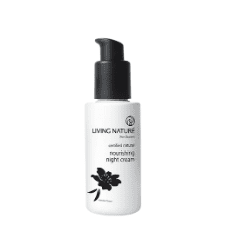 Living Nature’s certified natural Nourishing Night Cream is a nutrient rich moisturiser to deeply hydrate and restore skin while you sleep.  • Increases moisture levels, plumping fine lines and leaving your skin soft and dewy • Works to restore elastin and collagen levels for firmer, younger-looking skin • Suitable for normal to dry and mature skin • Certified natural • Made in New Zealand