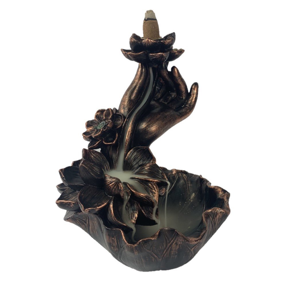 Lotus Hand Backflow Burner - 1st Stop Marshall's Health Shop, Gift Shop! - Heath and Natural Therapy New Brighton Christchurch - Naturopath