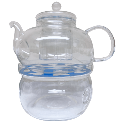 MagicT - Glass Teapot and Warmer Set 450cc High-quality borosilicate heat resistant glass flower teapot  450ml +1pc warmer Teapot Set. The Teapot has a glass infuser which makes it perfect for brewing herbal tea.