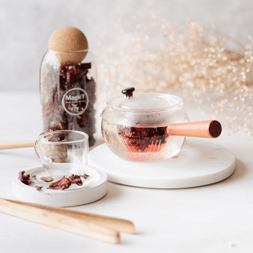 MagicT - Teapot - Japanese Style Kyusu 500ml 1st Stop, Marshall's Health Shop!  MagicT’s Kyusu Japanese Style teapot is made of high borosilicate glass ready to create your tea ritual.  It has a solid wood side handle which makes the serving easier.  HEALTH BENEFITS:  High borosilicate glass 500 ml