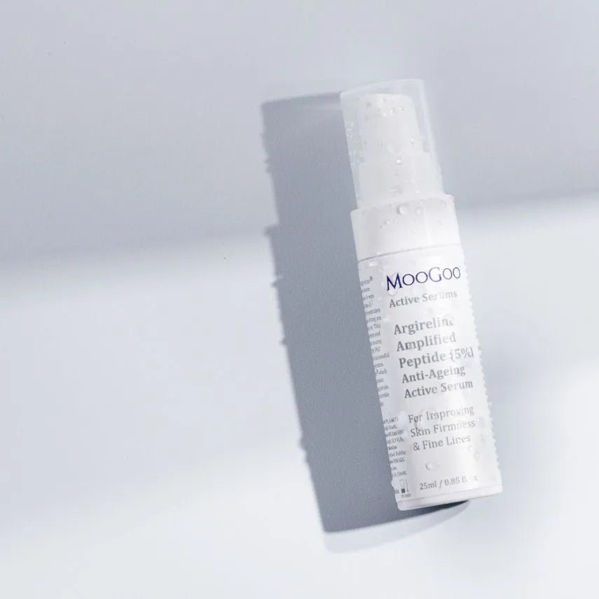MooGoo Anti-Ageing Active Serum 25ml Argireline Amplified Peptide (5%) Anti-Ageing Active Serum 25ml  What’s the point of anti-ageing ingredients, particularly the expensive ones, if they just sit on top of the skin? Exactly! Not much point at all. Test tube results are meaningless if they don’t translate to real life, right?