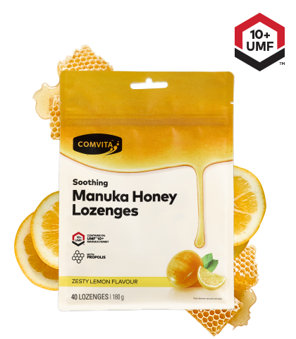Comvita Manuka Honey Lozenges with Propolis Zesty Lemon 40's