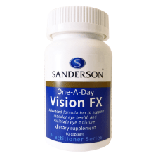 SANDERSON 1-A-Day Vision FX 60 Caps Vision for Life  The eye is our most important sensory organ and good vision is a prerequisite for an active life. Up to 80% of all impressions are perceived by sight. However, we often don't think about our senses until an organ stops working.