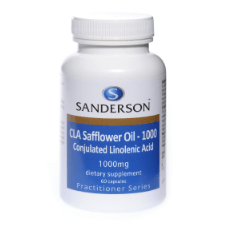 SANDERSON CLA Safflower 1000mg 60 Capsules CLA or Conjugated Linoleic Acid provides a dynamic nutritional support for a planned weight management programme. CLA is a phytonutrient found in safflower oil that appears to support the body's 'fat burning' ability by supporting the metabolic rate.