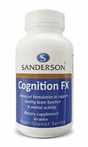 SANDERSON Cognition FX 60 Tablets Your “Grey Matter” matters!  Your brain is a wonder of nature, an incredible multi-faceted organ, all of which works collectively to keep you alive, participate in and make sense of the world you live in. 