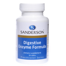 SANDERSON Digestive Enzyme Formula 60 Tablets 80% of our body’s energy is expended by the digestive process. If you are run down, under stress, living in a very hot or very cold climate, pregnant or a frequent traveller, then extra enzymes may be required by your body.