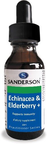 anderson® Echinacea & Elderberry + drops are a potent immune support. The formula combines two species of Echinacea plus Elderberry, a scientifically validated combination. It also contains Rosehips, Vitamin C and Zinc for extra immune support.