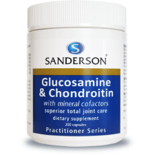The SANDERSON™ advanced combination of Glucosamine Sulphate with Chondroitin Sulphate plus key nutritional co-factors helps support joint comfort and mobility, especially during the ageing process when levels of these important nutrients may decline. The nutrient combination may also provide beneficial support after joint trauma, such as sports injuries.