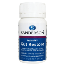 SANDERSON Gut Restore 40 Chewable Tablets Probiotics are ‘good’ bacteria, living organisms, that scientific trials indicate confer a health benefit on the body by improving intestinal microbial balance and so inhibiting pathogens or toxin producing bacteria. Probiotics are found in some foods like yoghurt or fermented milk, and in dietary supplements generally as tablets, powders or capsules. 