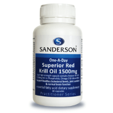 SANDERSON Superior Red Krill 1500mg 30 Softgels What is Krill Oil?  Krill oil is made from krill, a small, shrimp-like crustacean that inhabits the cold ocean areas of the world. Despite their small size, krill make up the largest animal biomass on the planet. 