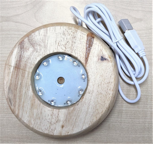 Selenite LED Base 4.5 Inch - 1st Stop Marshall's Health Shop, Gift Shop! - Heath and Natural Therapy New Brighton Christchurch - Naturopath