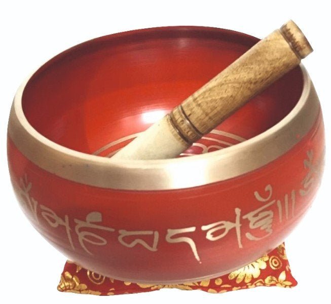 Singing Bowl Small Red SBSR - 1st Stop Marshall's Health Shop, Gift Shop! - Heath and Natural Therapy New Brighton Christchurch - Naturopath