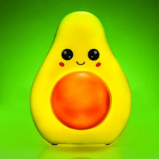 Smoosho’s Pals Avocado Table Lamp Adorable avocado table lamp based on our lovable Smoosho’s Pals! Lights up the room with a comforting warm glow Makes an avo-mazing ornament during the day Low voltage LED safe for children The adorable Smoosho’s Pals Avocado lamp is the perfect combo of function and decor! It blends right into a fun kid’s room during the day, and lights up with a golden glow at night. Great for bedtime stories or as a nightlight to ensure sweet dreams for your little one.