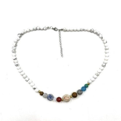 Solar System Necklace American Howlite - 1st Stop Marshall's Health Shop, Gift Shop! - Heath and Natural Therapy New Brighton Christchurch - Naturopath