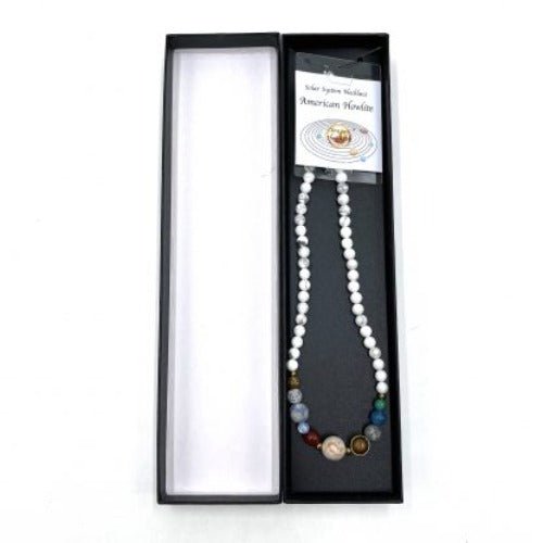 Solar System Necklace American Howlite - 1st Stop Marshall's Health Shop, Gift Shop! - Heath and Natural Therapy New Brighton Christchurch - Naturopath