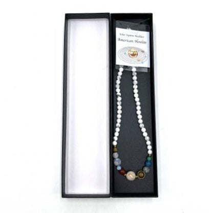 Solar System Necklace American Howlite - 1st Stop Marshall's Health Shop, Gift Shop! - Heath and Natural Therapy New Brighton Christchurch - Naturopath