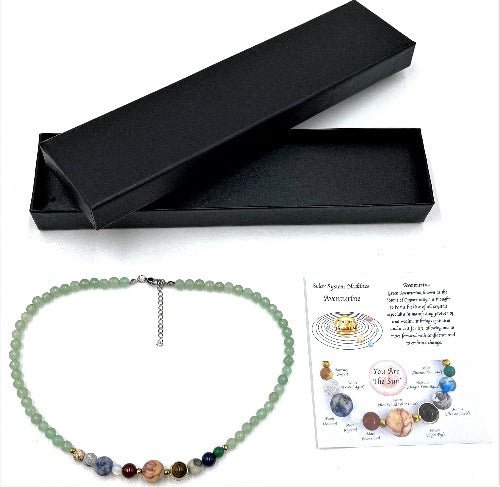 Solar System Necklace Aventurine - 1st Stop Marshall's Health Shop, Gift Shop! - Heath and Natural Therapy New Brighton Christchurch - Naturopath