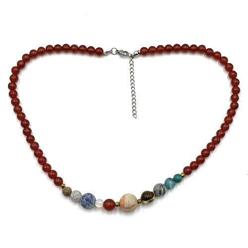 Solar System Necklace Carnelian - 1st Stop Marshall's Health Shop, Gift Shop! - Heath and Natural Therapy New Brighton Christchurch - Naturopath