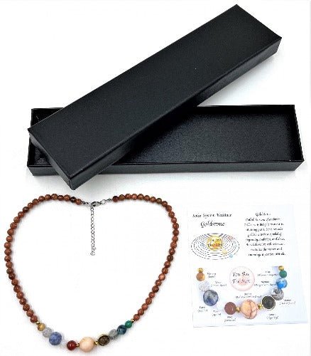 Solar System Necklace Goldstone - 1st Stop Marshall's Health Shop, Gift Shop! - Heath and Natural Therapy New Brighton Christchurch - Naturopath