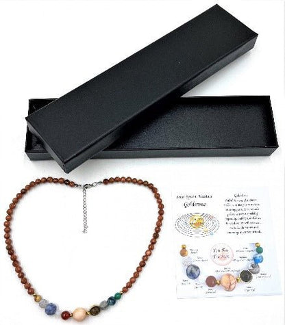 Solar System Necklace Goldstone - 1st Stop Marshall's Health Shop, Gift Shop! - Heath and Natural Therapy New Brighton Christchurch - Naturopath
