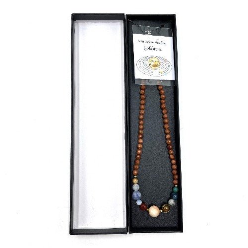 Solar System Necklace Goldstone - 1st Stop Marshall's Health Shop, Gift Shop! - Heath and Natural Therapy New Brighton Christchurch - Naturopath