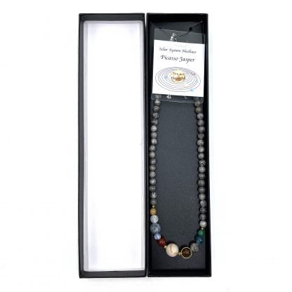 Solar System Necklace Grey Picasso Jasper - 1st Stop Marshall's Health Shop, Gift Shop! - Heath and Natural Therapy New Brighton Christchurch - Naturopath