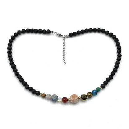 Solar System Necklace Lavastone - 1st Stop Marshall's Health Shop, Gift Shop! - Heath and Natural Therapy New Brighton Christchurch - Naturopath