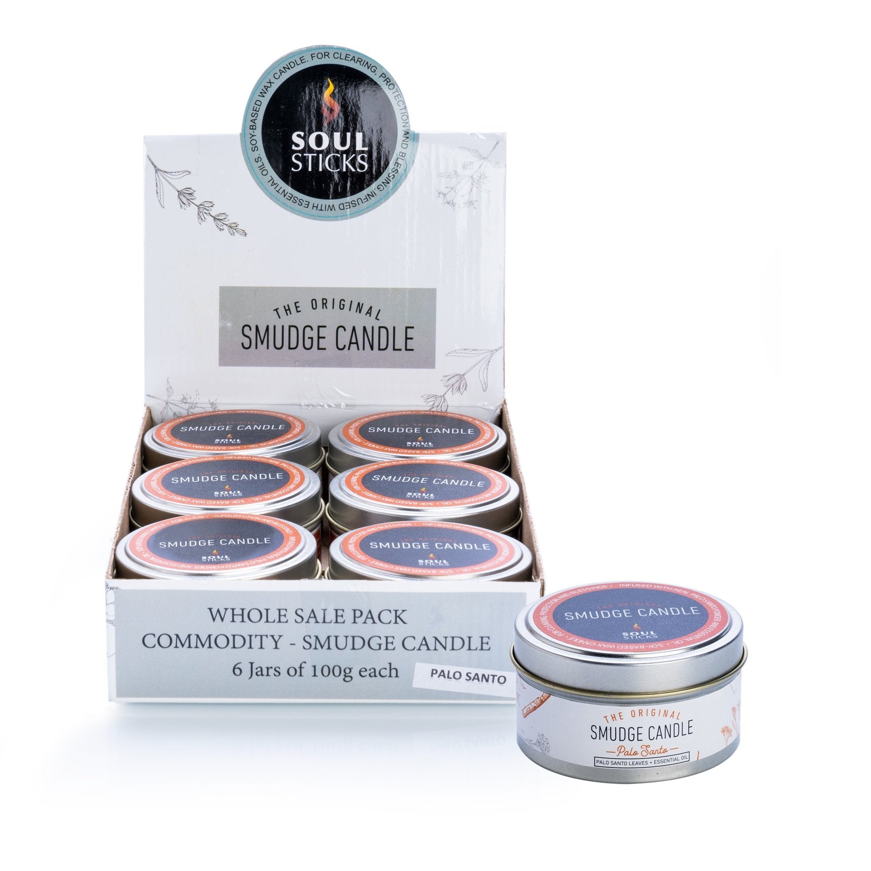 Soul Sticks Palo Santo Smudge Candle - MarshallsHealthShop