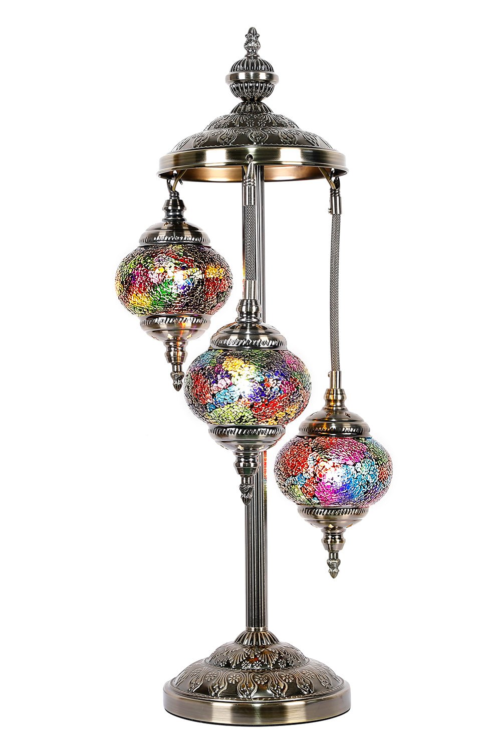 Turkish Mosaic Lamp Multi - Coloured 3 Tier TL40 - MarshallsHealthShop