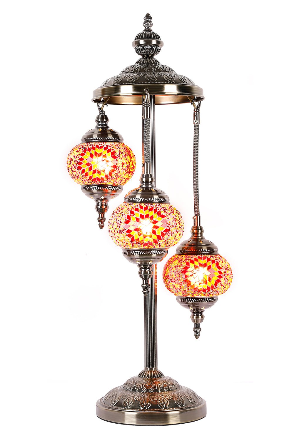 Turkish Mosaic Lamp Multi - Coloured 3 Tier TL43 - MarshallsHealthShop
