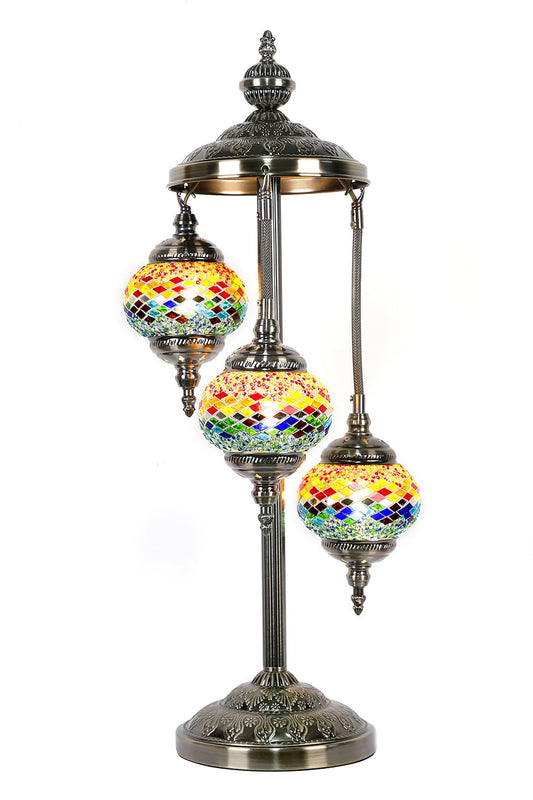 Turkish Mosaic Lamp Multi - Coloured 3 Tier TL46 - MarshallsHealthShop