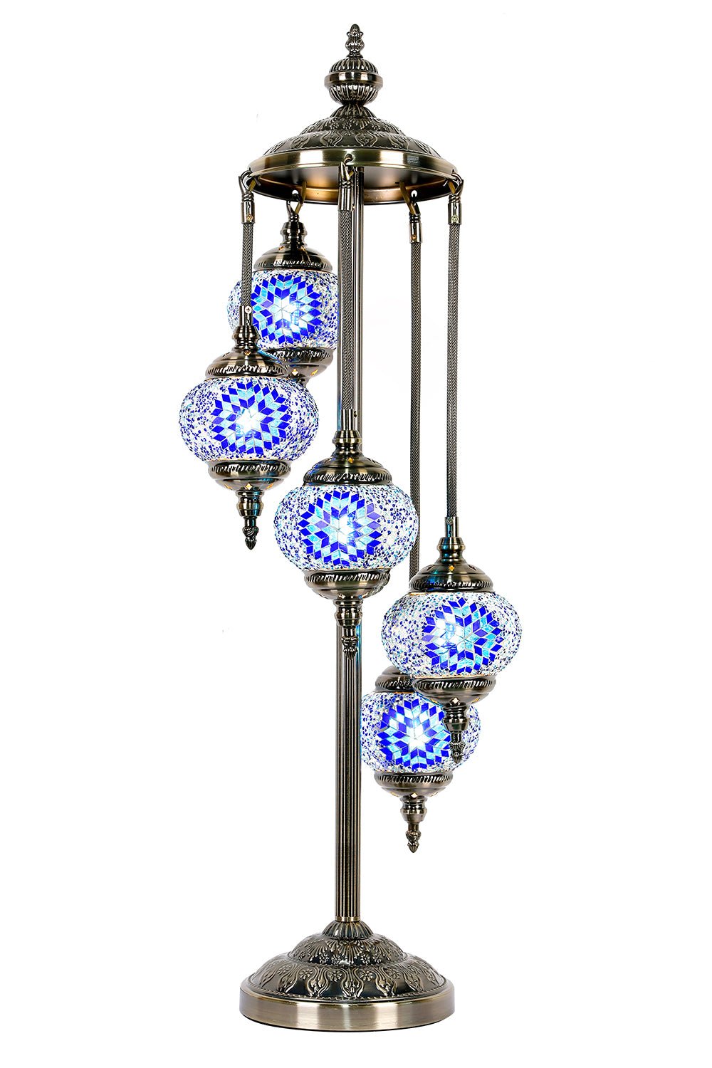 Turkish Mosaic Lamp Multi - Coloured 5 Tier TL50 - MarshallsHealthShop