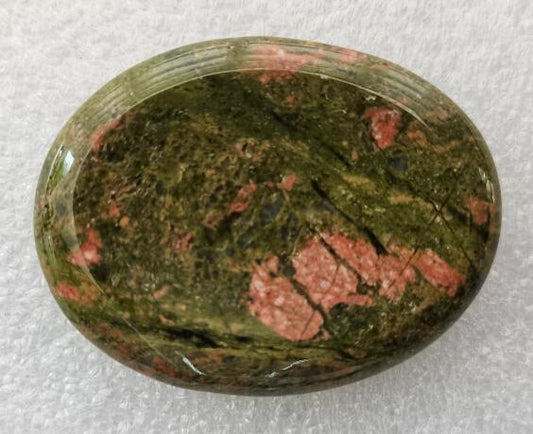 Unakite Worry Stone Oval - MarshallsHealthShop