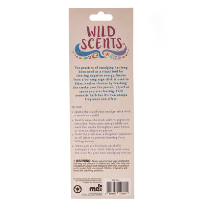 Wild Scents Good Vibes Sage & Herbs Smudge Stick - 1st Stop Marshall's Health Shop, Gift Shop! - Heath and Natural Therapy New Brighton Christchurch - Naturopath