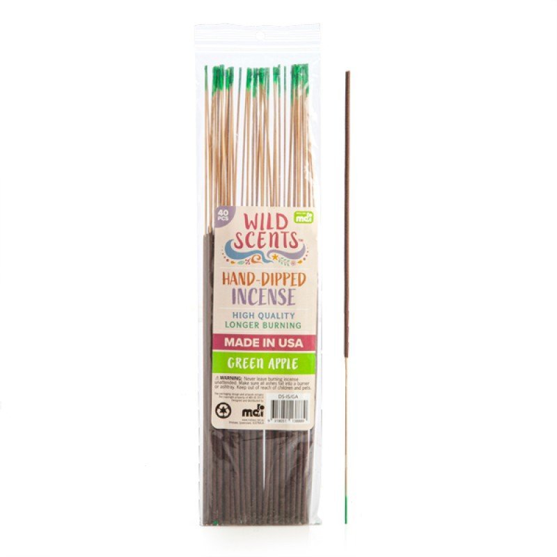 Wild Scents Green Apple Incense Sticks 40 pcs - 1st Stop Marshall's Health Shop, Gift Shop! - Heath and Natural Therapy New Brighton Christchurch - Naturopath