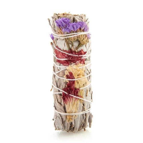 Wild Scents Morning Glory Sage & Herbs Smudge Stick - 1st Stop Marshall's Health Shop, Gift Shop! - Heath and Natural Therapy New Brighton Christchurch - Naturopath