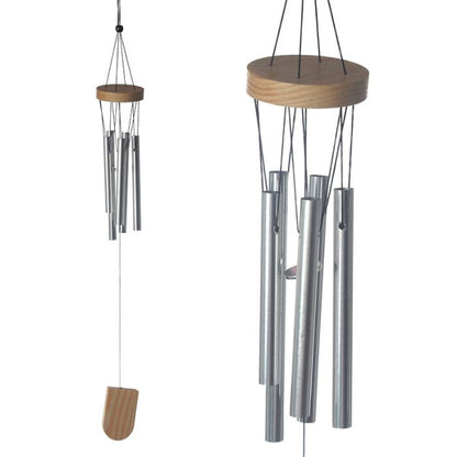 Wooden Wind Chime Metal Tubes 37cm - 1st Stop Marshall's Health Shop, Gift Shop! - Heath and Natural Therapy New Brighton Christchurch - Naturopath