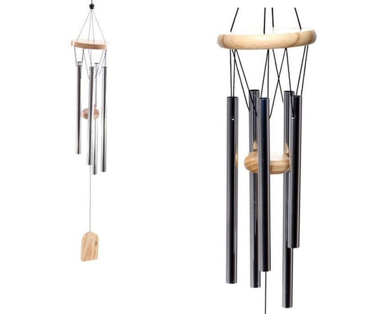 Wooden Wind Chime Metal Tubes 58cm - 1st Stop Marshall's Health Shop, Gift Shop! - Heath and Natural Therapy New Brighton Christchurch - Naturopath