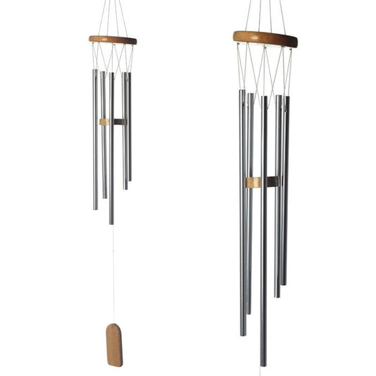 Wooden Wind Chime Metal Tubes 77cm - 1st Stop Marshall's Health Shop, Gift Shop! - Heath and Natural Therapy New Brighton Christchurch - Naturopath