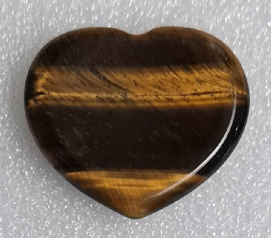 Worry Stone Heart - Tiger Eye - MarshallsHealthShop